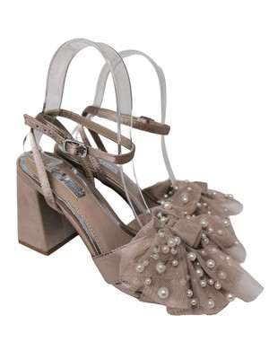 BE   MINE High Heel Sandaletten Damen Sandaletten Gr. DE 37 wollweiß Casual-Look