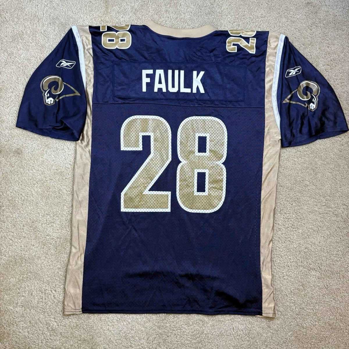 Maillot De Football Vintage NFL - St. Louis Rams - Marshall Faulk - Taille L - Neuf Avec étiquette