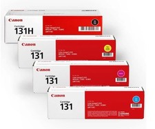 Canon 131 Toner Set BK/C/M/Y, Genuine, OEM, High Yield, 4-Pack, Sealed