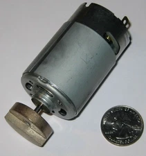 Mabuchi 555 Massager Motor - 12V DC - 4000 RPM - Heavy Vibrator Brass Weight