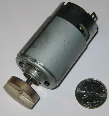 Mabuchi 555 Massager Motor - 12V DC - 4000 RPM - Heavy Vibrator Brass Weight