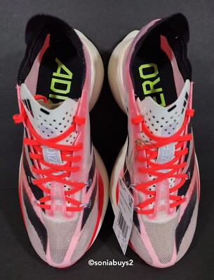 Adidas Adizero Adios Pro 3 Running Shoes, ID3612, Pink/White, Size