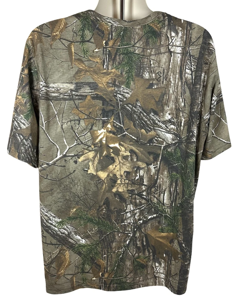Realtree Men's Camo Shirt Hunting Fishing Outdoor Short Sleeve Pullover Size XL - Image 3 of 4