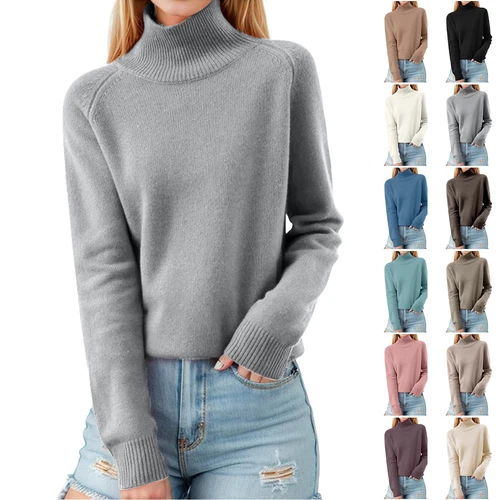 Damen Pullover Langarm Freizeit Rollkragenpullover - Bild 2 von 38