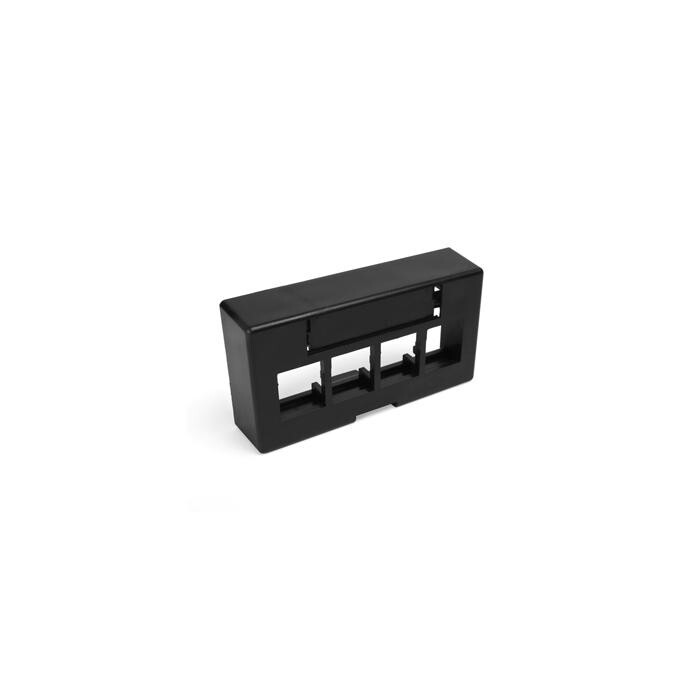 Leviton 49910-EE4 4-Port Modular Furniture Faceplate with 1 Blank