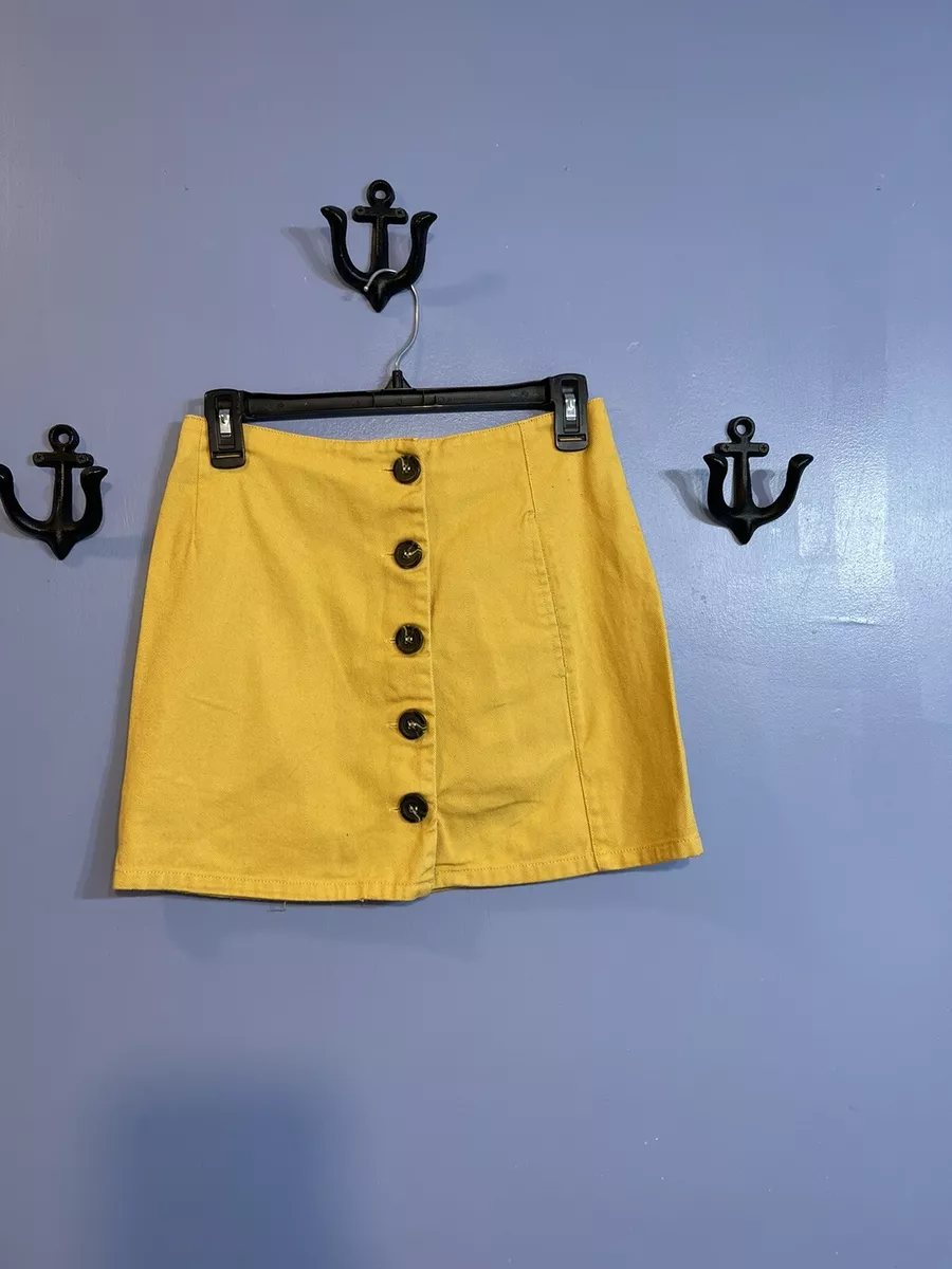 Mustard yellow denim clearance skirt