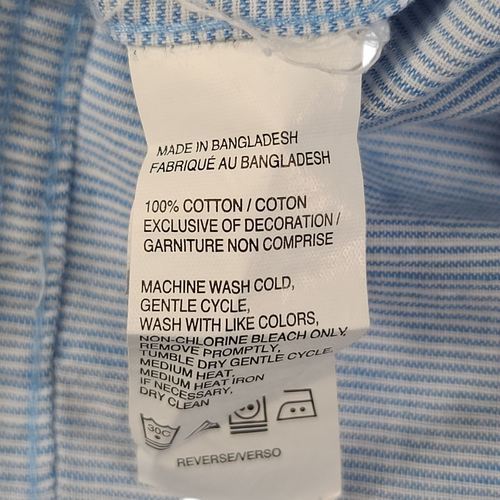 Camisa Izod Agua Salada Para Hombres 3XB Abotonada Azul Manga Corta Informal Relajada - Imagen 4 de 8