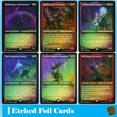 Baldur's Gate Shadowheart Karlach Gale Astarion Lae'zel MTG NM Etched Foil Cards