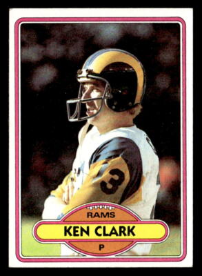 Ken Clark 1980 Topps Rookie Card #43 Los Angeles Rams