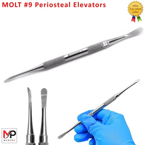 Elevador de periostio Molt # 9 de doble extremo Allen Dental Inst grado alemán 5 piezas - Imagen 6 de 34