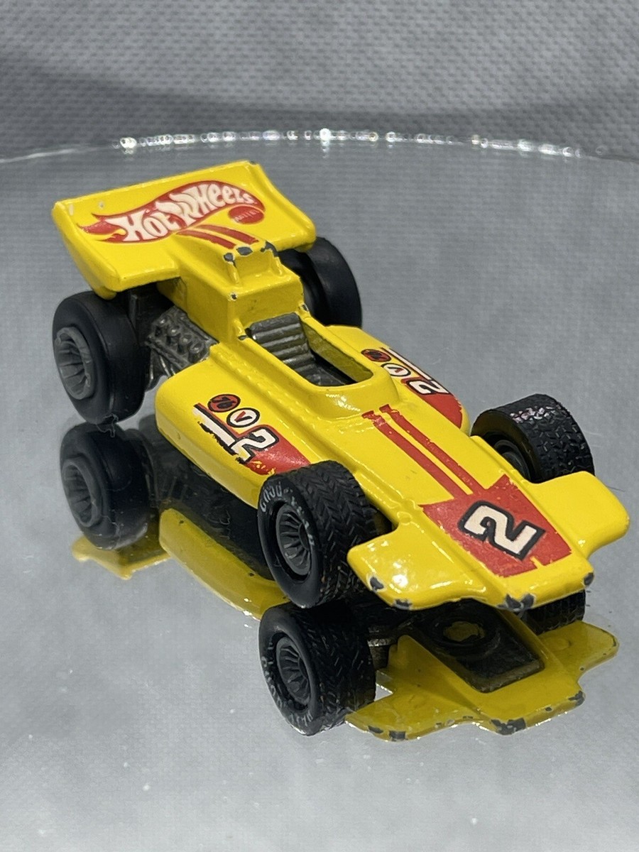 ✨Nice 1973 Hot Wheels✨REAL RIDERS Yellow✨LIGHTNING✨F1 Race Car