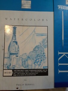 The Flying Artist Sries Watercolors Paint Kit. Complete Starter Kit w/ Book.f