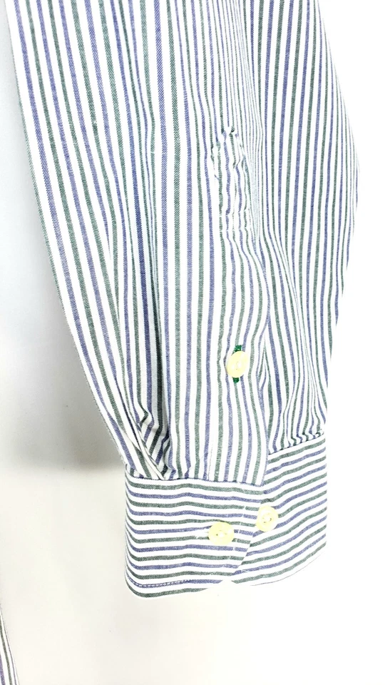 Camisa de vestir Tommy Hilfiger para hombre talla L vintage manga larga a rayas con botones Foto 4 de 4