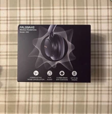 Noise Cancelling Wireless Headphones bluetooth Over The Ear - Black