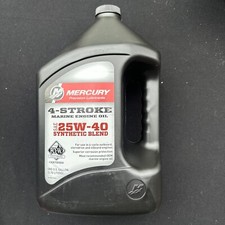 Mercury OEM 25w40 Synthetic Blend Marine Engine Oil Gallon 