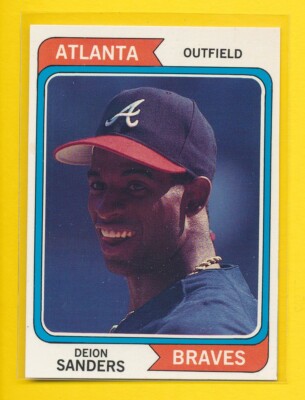 MINT DEION SANDERS HOF 1992 PRICE GUIDE HAND CUT 1974 TOPPS STYLE NFL TPHLC-2466