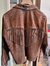 Men  s 1970s Vintage Jo-o-Kay Fringe Suede Jacket Size 38