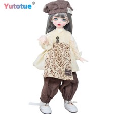 Yutotue 12 inch Cute Girl Doll with Clothes Shoes Grey Wig Full Set Kids Toy