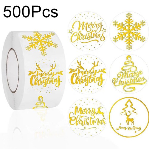 500 Christmas Stickers Gift Bag Seals Lable Merry Christmas Stickers Merry Xmas - Picture 15 of 16