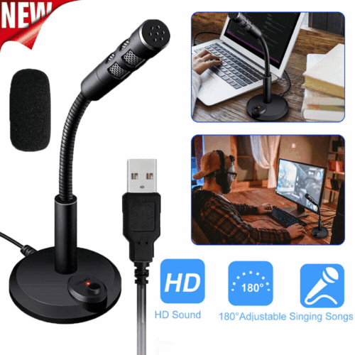 USB Microphone Condenser Microphone for PC Laptop Singing YouTube High Quality - Picture 2 of 12