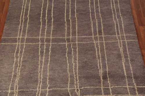 Unique Luxury Hand-Knotted Moroccan Rug Brown Bedroom Centerpiece 5x8 ft - Picture 4 of 21
