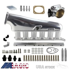  Intake Manifold Kit Throttle Body 90mm Fuel Rail  For Toyota Supra Chaser 2JZ-G