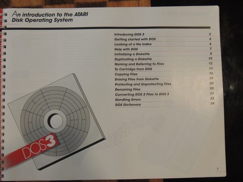 OWNERS MANUAL for 1050 Disk Drive DOS 3.0 for 800/XL/XE Atari - Picture 3 of 4