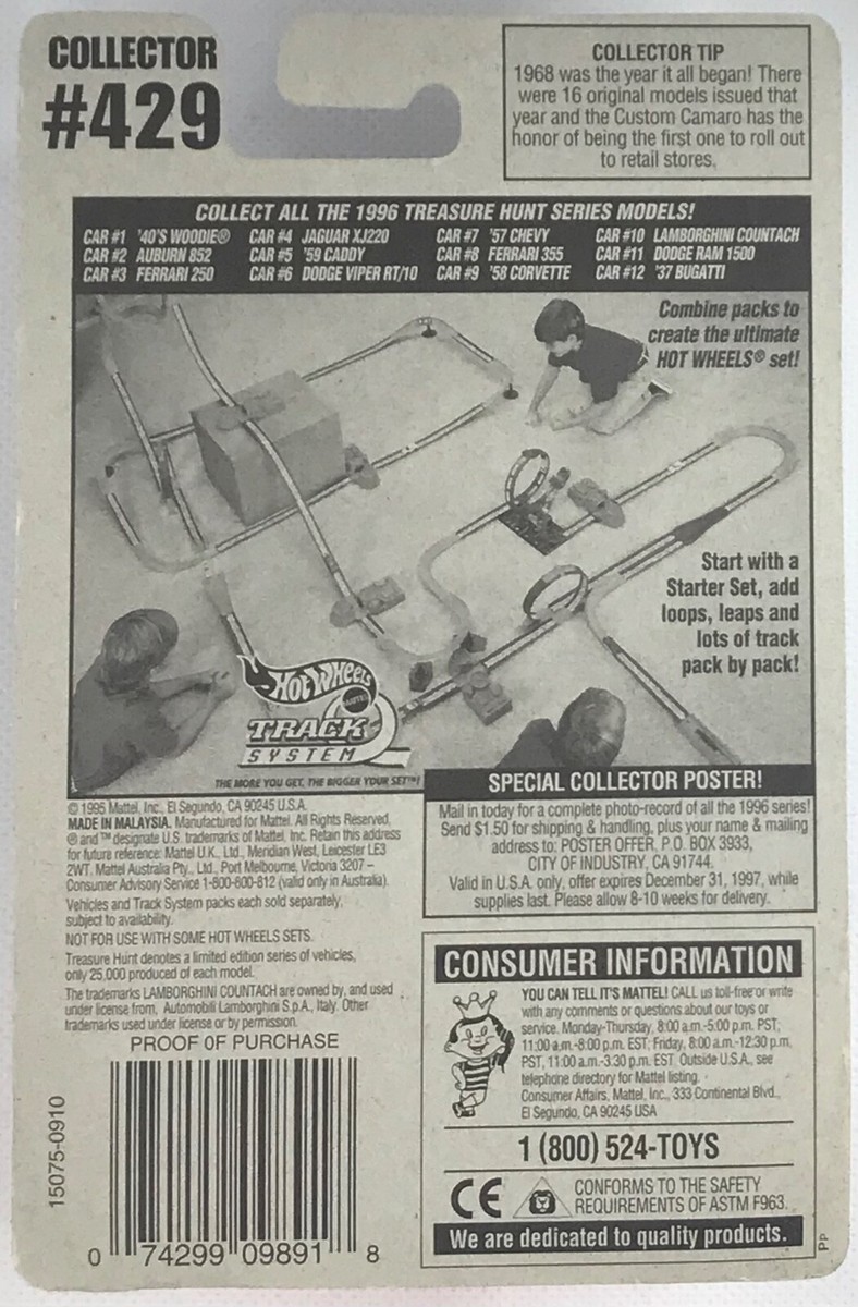 1996 Hot Wheels Treasure Hunt Lamborghini Countach Limited