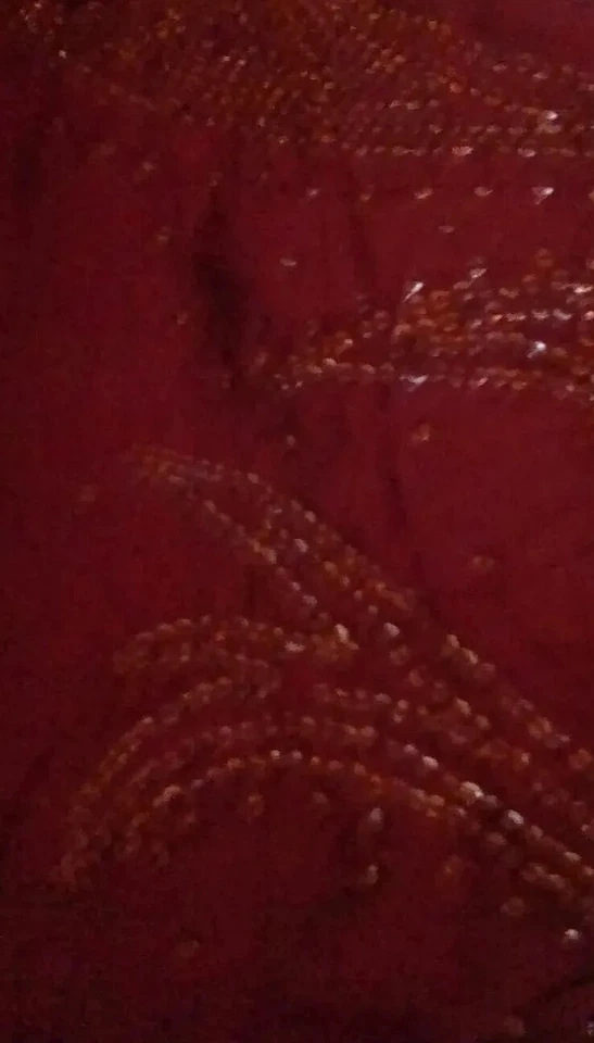 French Connection Pure Silk Maroon Sequinned Halter Top szL. Party/Festival. - Image 3 of 3