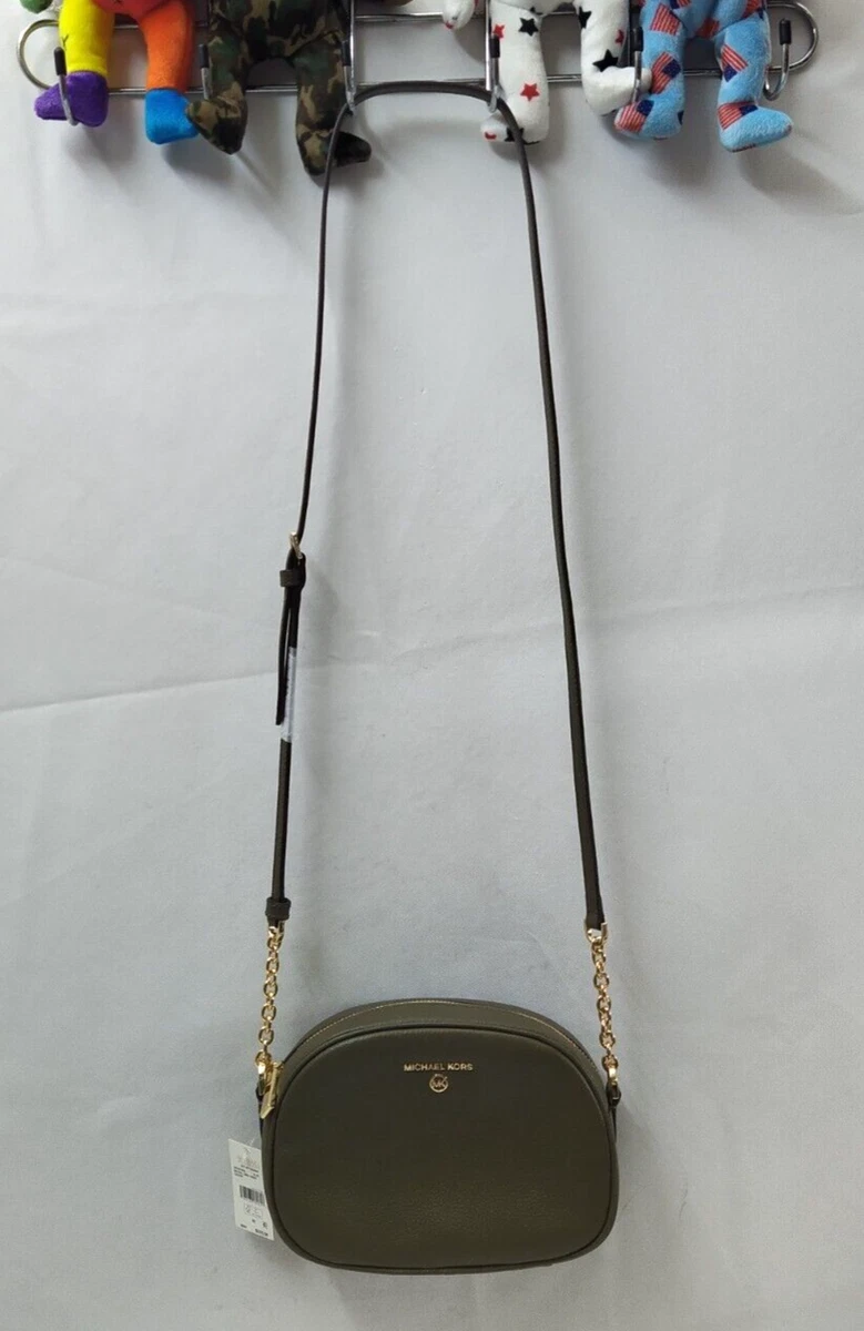 Michael Kors Olive Nylon Leather Jet Set Charm Shoulder Bag NWT