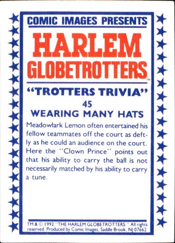 Harlem Globetrotters Comic Images 1992 Trading Card Complete Your Set You Pick - Picture 91 of 181