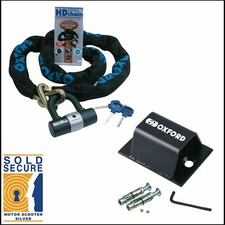 Oxford Chain Lock Motorbike Motorcycle Lock Brute Force Ground Anchor Optional