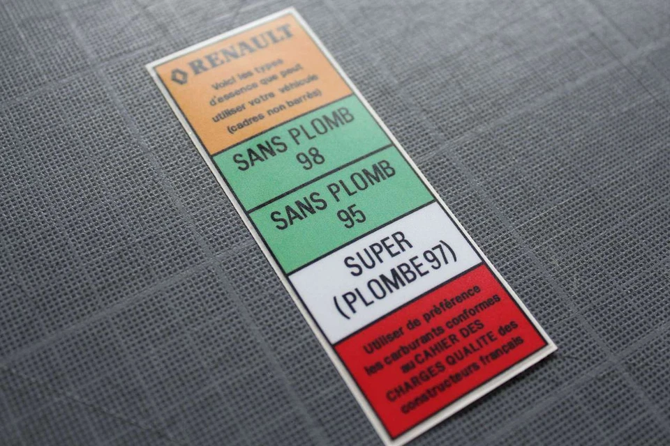 STICK-IN Autocollants Stickers Clio Williams 16S 16V Fuel Carburants 16 valvers s