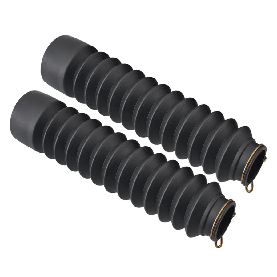 2 Piezas Universal Frontal Goma Horquilla Botas Amortiguador Protector Cubierta Antipolvo Negro Foto 4 de 4