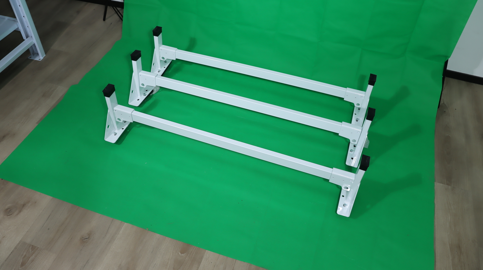 3 Bar Van Roof Ladder Rack 750lbs Load For RAM ProMaster City 2015+ White Steel