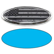 7 Inch For Ford F150 F250 FRONT Rear GRILLE Emblem TAILGATE US Flag Oval Badge