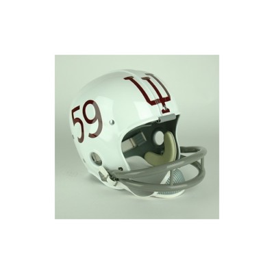 1968 iu football helmet Indiana Hoosiers Replica Speed point chin strap Indiana Hoosiers white custom pocket