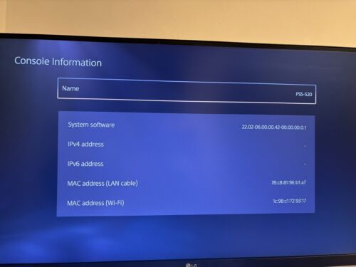 Sony Playstation 5 Disc Edition low firmware 6.00