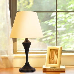 7W LED Bedside Light Fixture Desk On Lamp E27 Bulb Fabric Lampshade