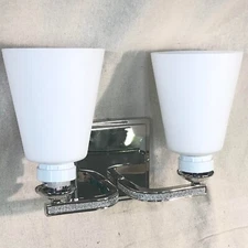 Feiss Pave Crystal 2-Light Vanity Wall Light in Polished Nickel VS20202PN