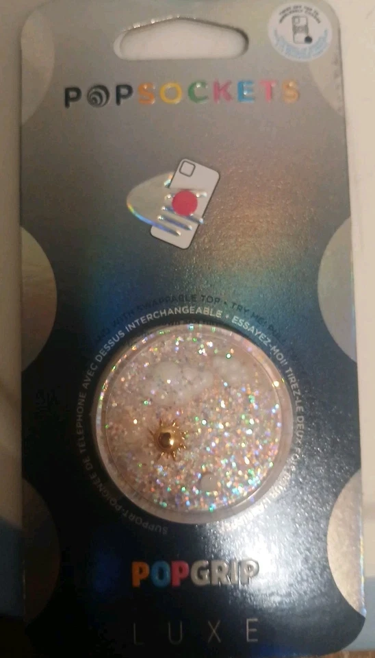 PopSockets Luxe Tidepool Rosa Cielo Brillo PopGrip Intercambiable PopSocket NUEVO Foto 2 de 4