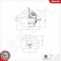 Esen SKV 75SKV203 Lagerung, Motor Vorne Links Rechts FüR MERCEDES-BENZ