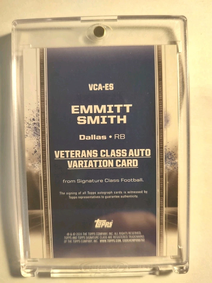 2024 Topps Signature Vet Class Emmitt Smith Auto 22/25 rare Jersey # Cowboys  - Image 2 of 2