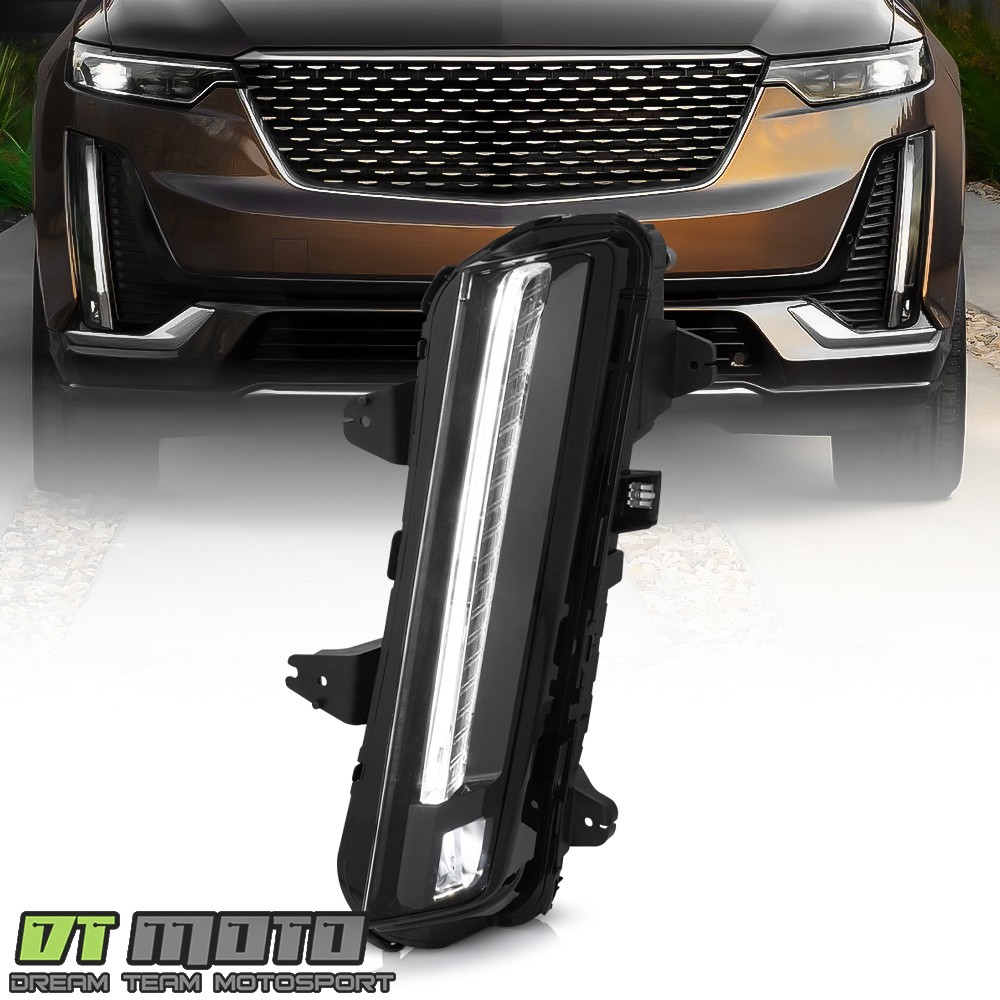 For 2020-2025 Cadillac XT6 Bumper LED DRL Switchback Signal Fog Light - Driver