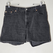 VTG 90s Levi s 647 Denim Jean Shorts Red Tab Women s Sz 12 Faded Black