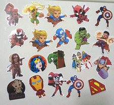 Lot Of 20 Marvel Dc Vinyl Die-cut Stickers Lot Of 20 Marvel Dc Vinyl Die-cut Stickers