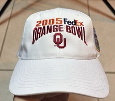 Vintage FedEx Orange Bowl Hat 2005 Oklahoma Sooners OU Strapback Captivating