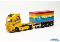 Wsi Herpa Acargo Volvo Fh Globetrotter Xl Containersattelzug + 20Ft Maersk