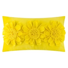 3D Flower Throw Pillow Cover Decorative Floral Accent Pillow Case Velvet Cush...