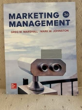 Marketing Management Greg W. Marshall And Mark W. Johnston Paperback Third Ed
